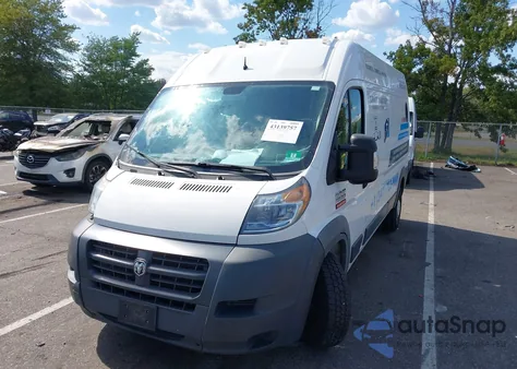 2018 Ram Promaster 2500 High Roof 159 Wb z USA, uszkodzony, nr VIN 3C6TRVDG7JE142546